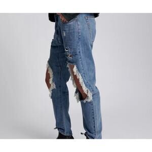 BNWT $148 One Teaspoon Messed Up Saints Jean in Johnny Blue / Size 26